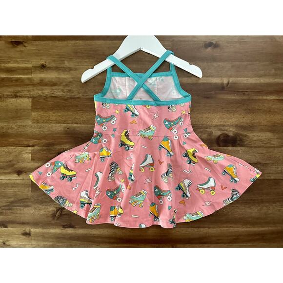 NWT Wildflowers Daydream Believer Pink Spaghetti Strap Roller Skate Rink Top 2 - Picture 6 of 7